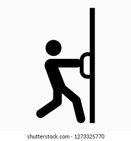 Glyph pulling pixel perfect vector icon
