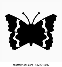 Glyph red admiral vector icon