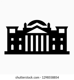 Glyph Reichstag vector icon