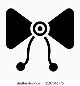 Glyph ribbon pixel perfect vector icon