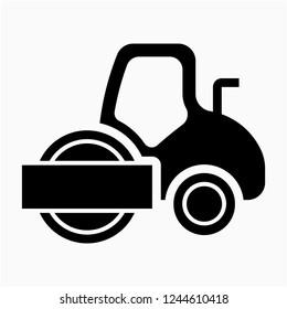 Glyph road roller pixel perfect vector icon