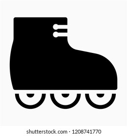 Glyph roller skate pixel perfect vector icon
