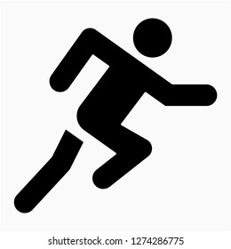 Glyph running man pixel perfect vector icon