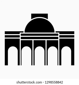 Glyph Sanssouci palace vector icon