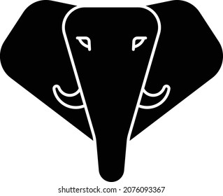 Glyph scalable Elephan vector icon