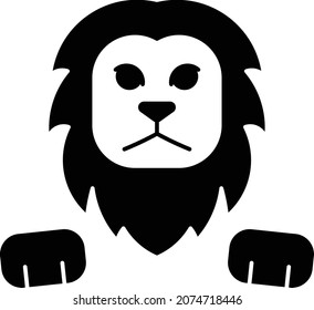 Glyph scalable Lion vector icon