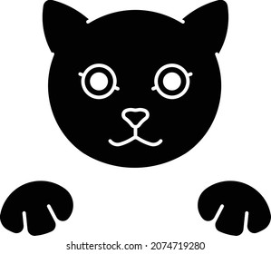 Glyph scalable Panther vector icon