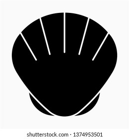 Glyph scallop vector icon