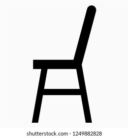 Glyph school chair vector icon