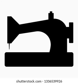 Glyph sewing machine vector icon