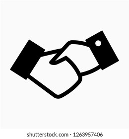 Glyph shake hand pixel perfect vector icon