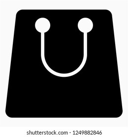Glyph shopping bag vector icon