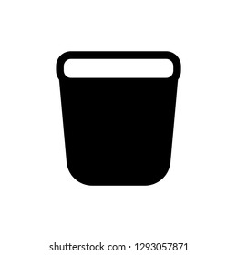 Glyph shopping basket icon - vector black