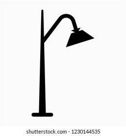 Glyph single arm street light pixel perfect vector icon