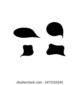 Glyph speech bubble icon set. Chat symbol. Dialogue, chatting, communication. Simple vector illustration isolated on white background