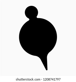 Glyph spinning top pixel perfect vector icon