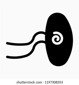 Glyph spleen pixel perfect vector icon