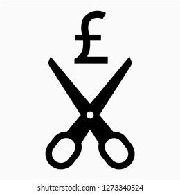 Glyph sterling deduction pixel perfect vector icon