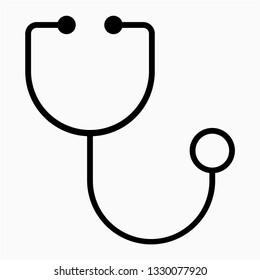 Glyph stethoscope vector icon