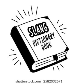 A glyph sticker of a slang book  
