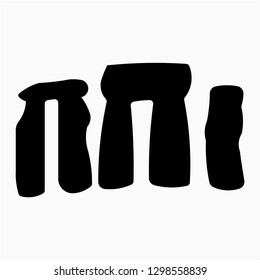 Glyph Stonehenge vector icon