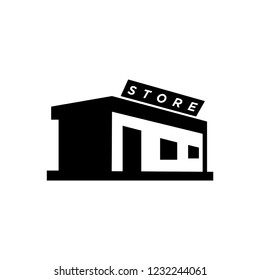 Glyph store icon vector black