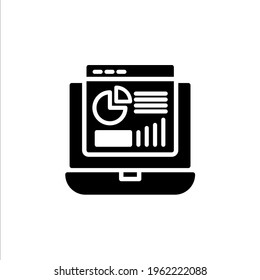 Glyph style dashboard icon. Vector icon illustration