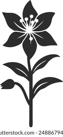 Glyph style flower fill icon