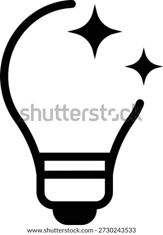 Glyph style icon of AI thinking representing artificial intelligence analysis, reasoning, and idea generation.