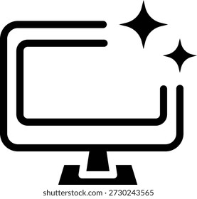 Glyphe-Stil-Symbol der AI Web-Generator, der künstliche Intelligenz erstellen Websites und Web-Layouts automatisch.