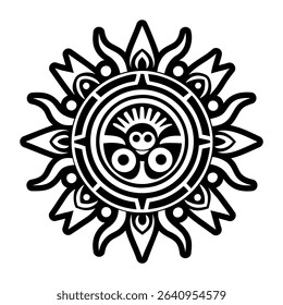 Glyph style icon of a celestial pattern