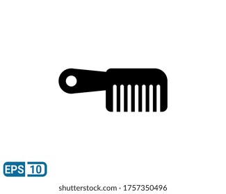 glyph style icon of comb. vector illustration for graphic designer, website, UI isolated on white background. EPS 10 