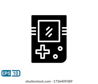 glyph style icon of console. vector illustration for graphic design, website, UI isolated on white background. EPS 10