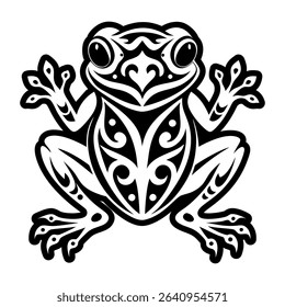 Glyph style icon of a coqui frog