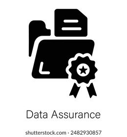 Icono de estilo de glifo de garantía de datos 