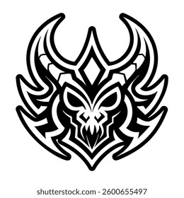 A glyph style icon of demon symbol