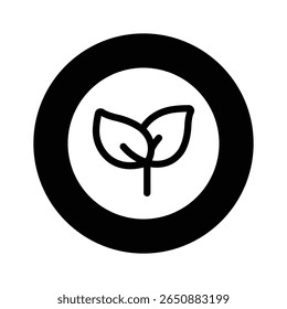 A glyph style icon depicting ecology concept, easy to edit design