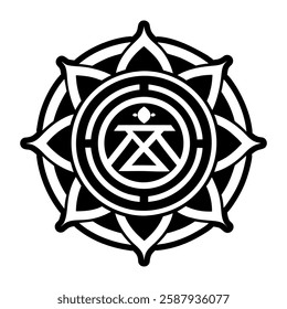 A glyph style icon of divine energy symbol