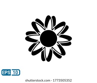 icono de estilo de glifo del icono de flor. ilustración vectorial para diseñador gráfico, sitio web, interfaz de usuario aislada en fondo blanco. EPS 10