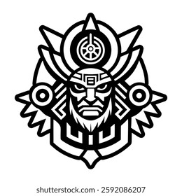 A glyph style icon of guardian deity symbol