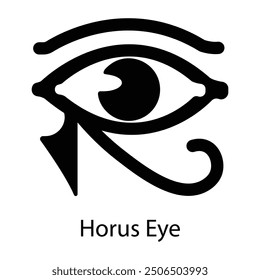 A glyph style icon of horus eye 