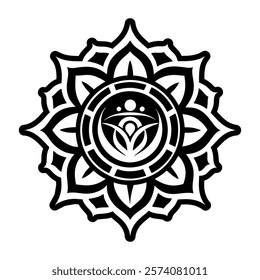 A glyph style icon of intuition chakra symbol