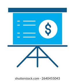 Glyph style icon of presentation. Great for digital marketing, SEO, and online business themes.