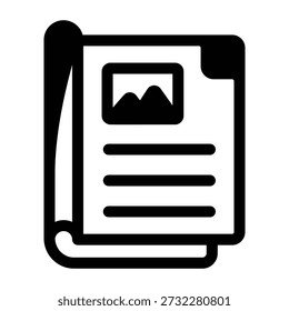 Ícone de estilo de glifo representando um livro