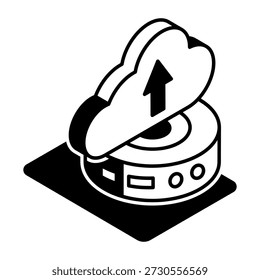 Ein Symbol im Symbolstil, das den Datei-Upload darstellt