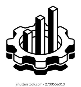 Un icono de estilo de glifo que representa la configuración de clientes potenciales