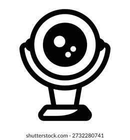 Icono de estilo de glifo que representa una cámara web