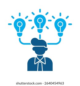 Glyph style icon of rich ideas. Great for digital marketing, SEO, and online business themes.