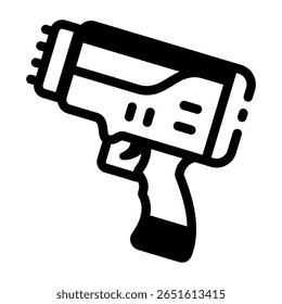A glyph style icon showing bubble gun
