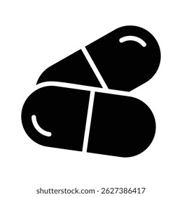 A glyph style icon showing drugs, ready for premium use